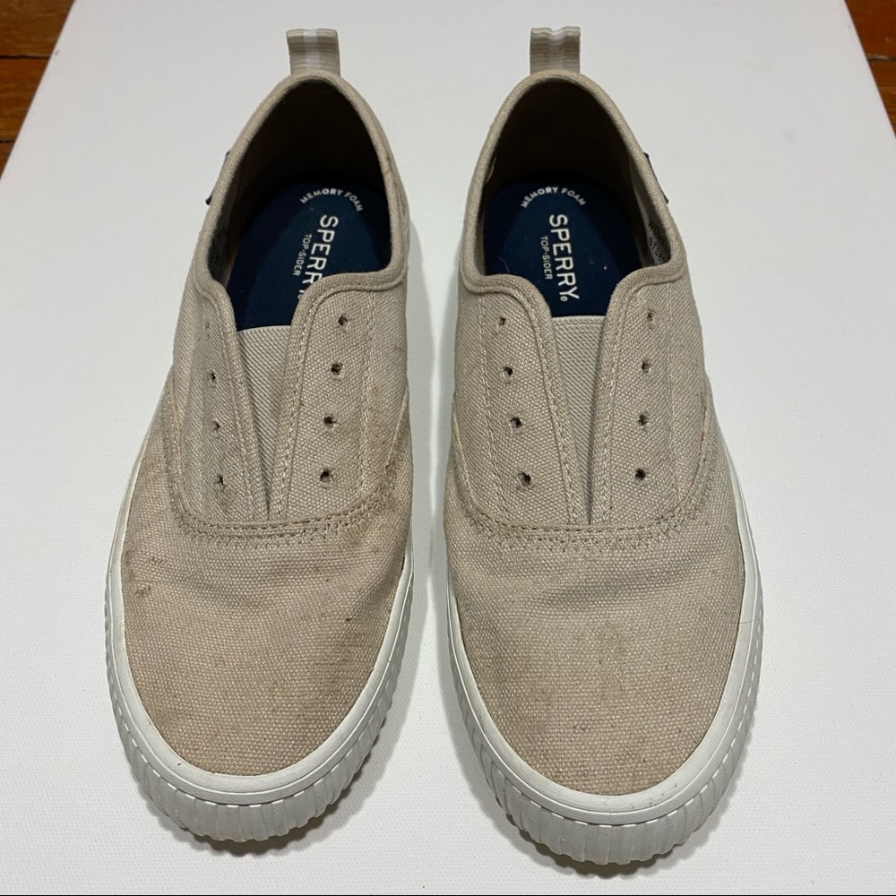 Sperry Crest Creeper Size 9 Women’s Canvas Slip On Sneaker